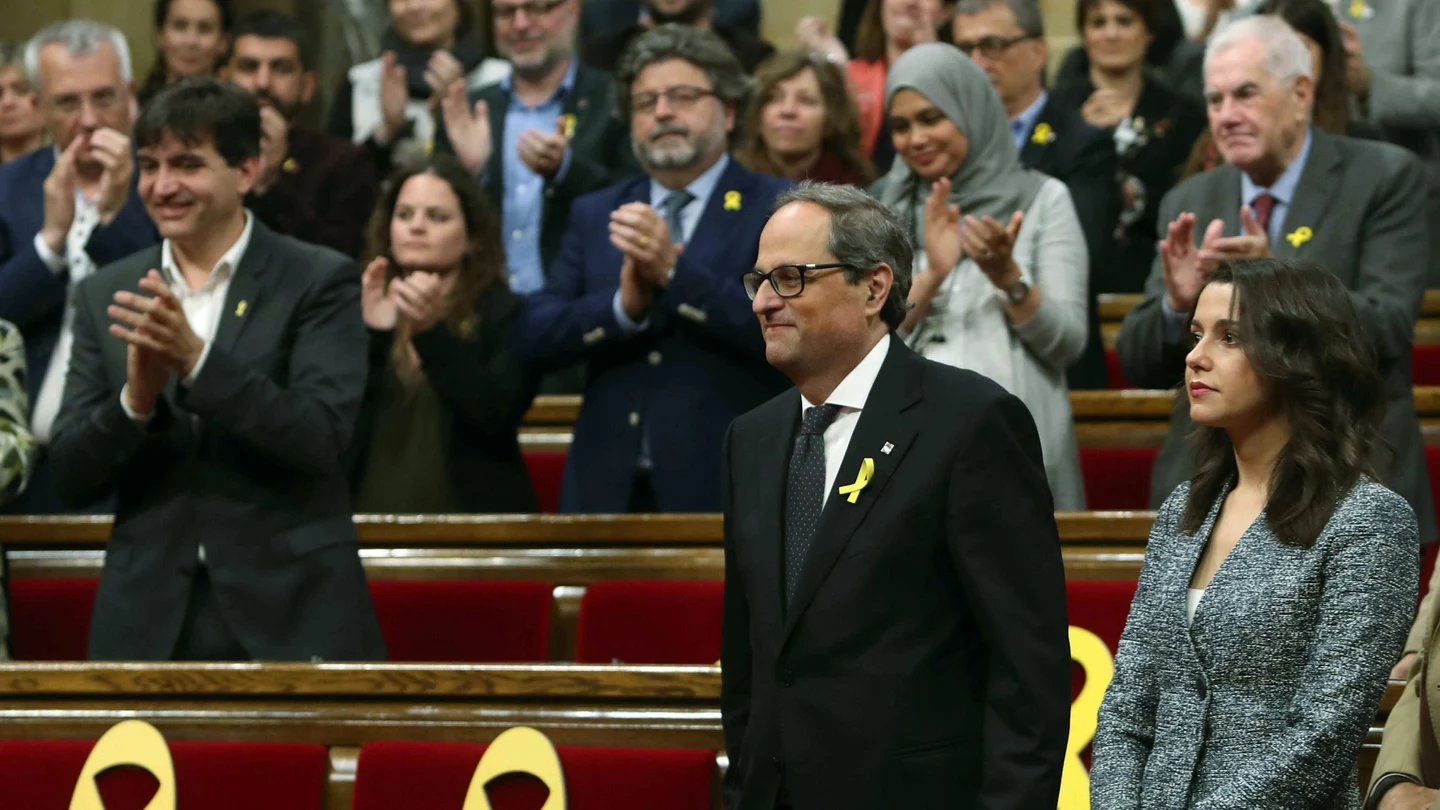 Quim Torra, en la sesión de investidura como president de la Generalitat Quim Torra, en la sesión de investidura como president de la Generalitat