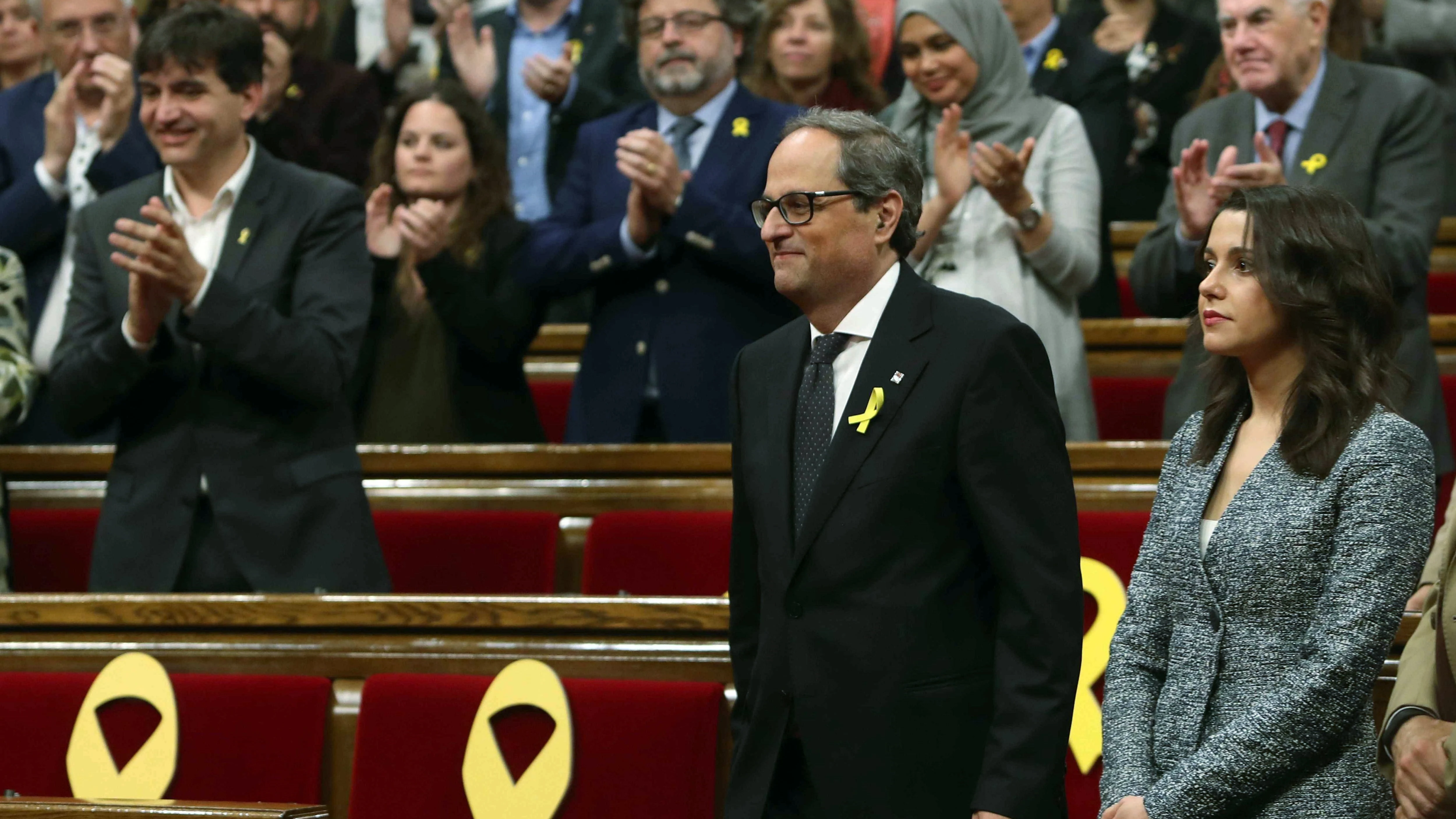 Quim Torra, en la sesión de investidura como president de la Generalitat