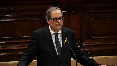 Quim Torra en la segunda sesión del debate de investidura Quim Torra en la segunda sesión del debate de investidura