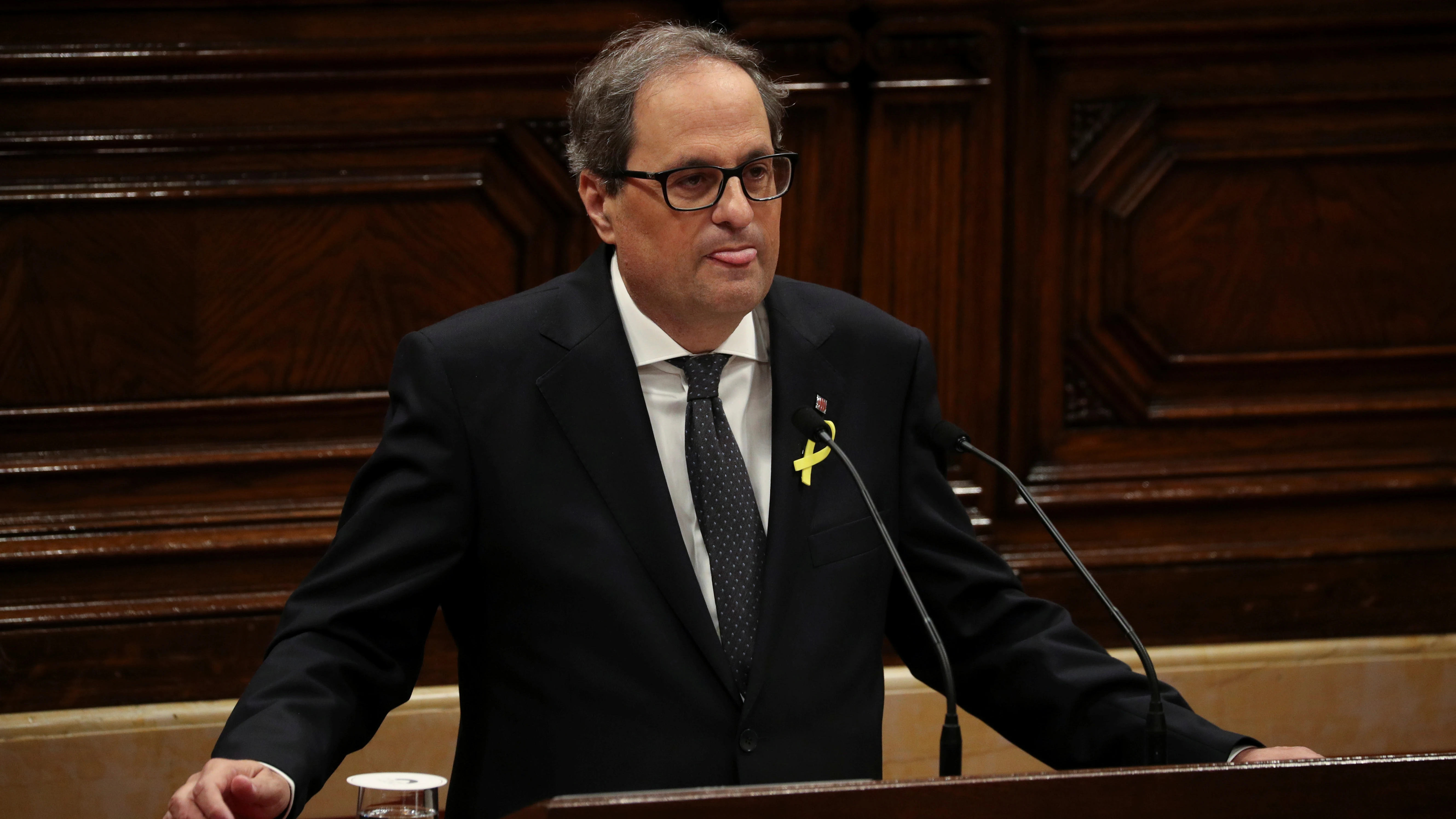 Quim Torra en la segunda sesión del debate de investidura