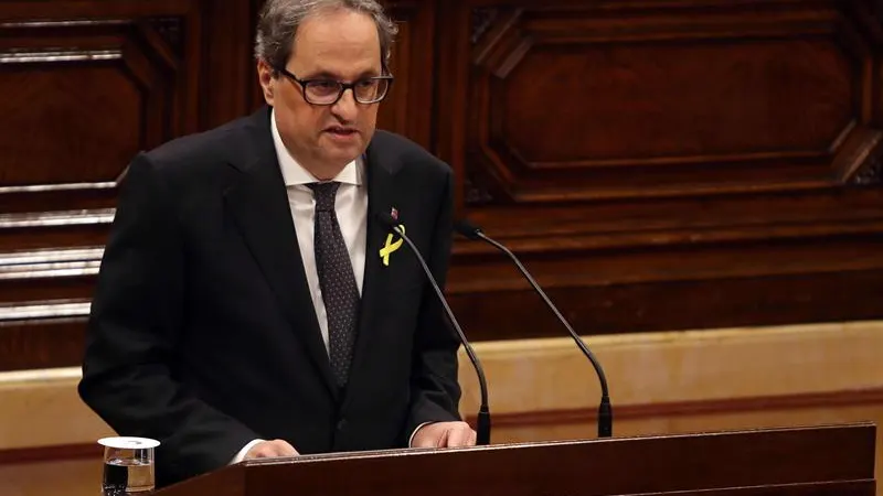 Quim Torra en el Parlament de Cataluña