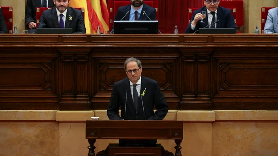 Quim Torra en la segunda sesión del debate de investidura Quim Torra en la segunda sesión del debate de investidura