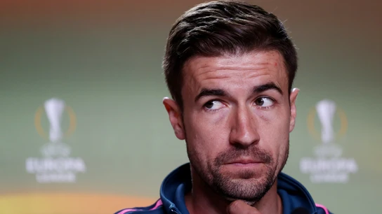 Gabi, durante la rueda de prensa Gabi, durante la rueda de prensa