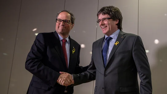 El president de la Generalitat, Quim Torra, y el expresident Carles El president de la Generalitat, Quim Torra, y el expresident Carles