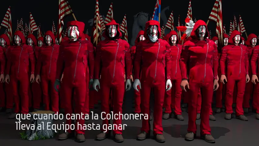 'La casa de papel' inspira 'La colchonera', el cántico del Atlético de Madrid para la final de Europa League en Lyon