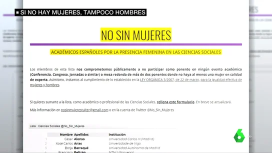 Si no están ellas, no irán: el mundo académico se planta ante las ponencias y conferencias sin mujeres Si no están ellas, no irán: el mundo académico se planta ante las ponencias y conferencias sin mujeres