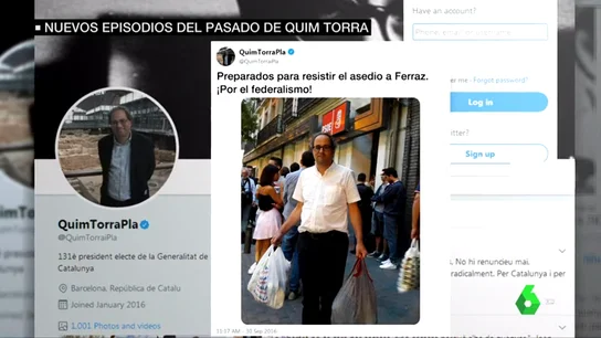 Quim Torra haciéndose pasar por militante del PSOE Quim Torra haciéndose pasar por militante del PSOE