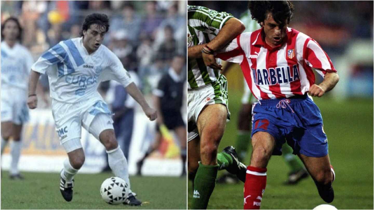 Paulo Futre, en su &eacute;poca con el Marsella y con el Atl&eacute;tico