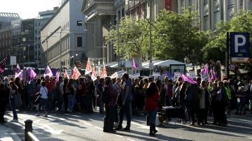 Manifestación del movimiento feminista en Madrid por el incumplimiento del Pacto de Estado