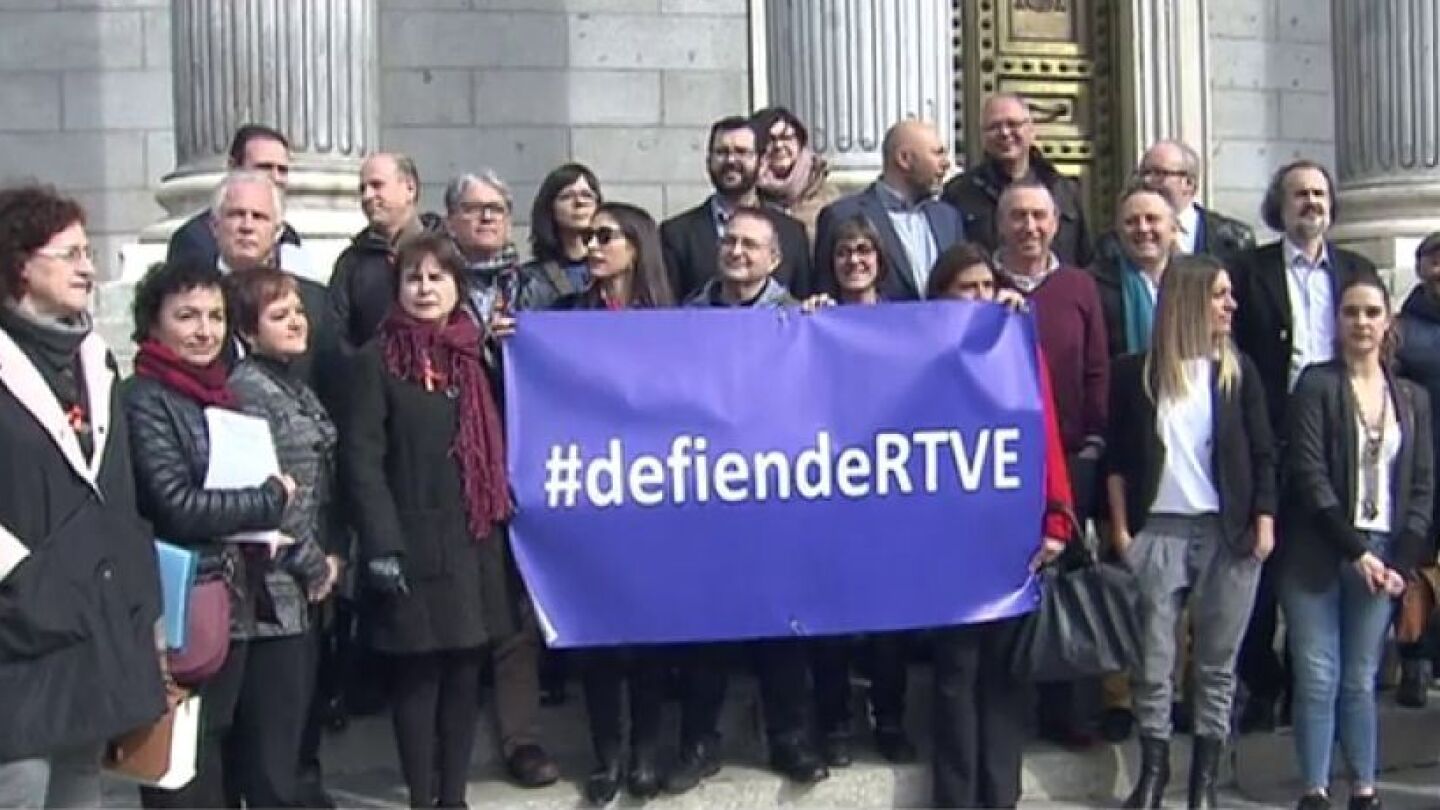 Manifestaci&oacute;n en defensa de TVE