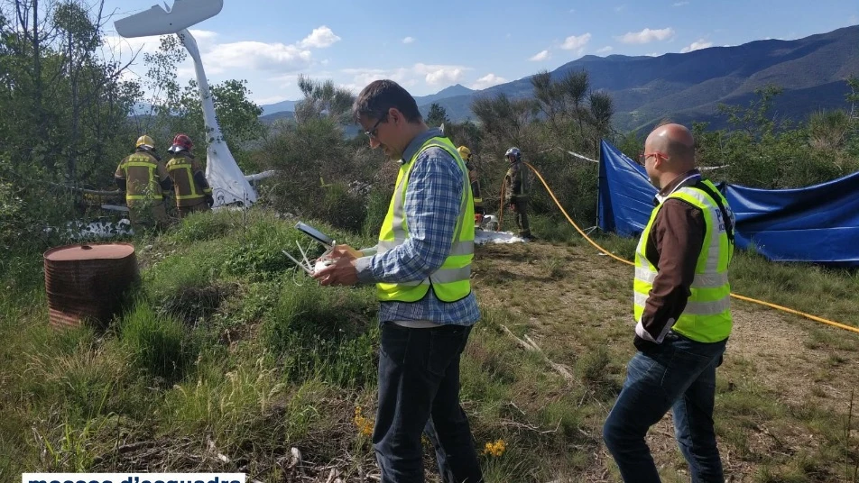 Avioneta accidentada en La Seu d'Urgell, Lleida