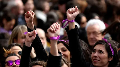 Participantes en una concentración convocada por movimientos feministas Participantes en una concentración convocada por movimientos feministas