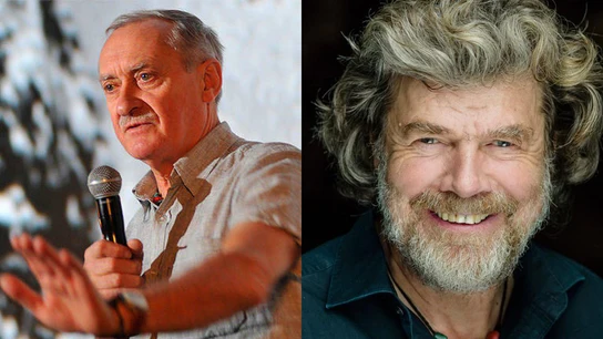 Los alpinistas Welicki y Messner Los alpinistas Welicki y Messner