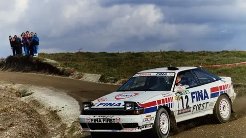 Marc Duez en el Rally Portugal 1991 El piloto Marc Duez en el Rally Portugal 1991