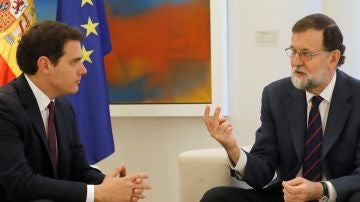 Mariano Rajoy y Albert Rivera, durante la reunión en Moncloa