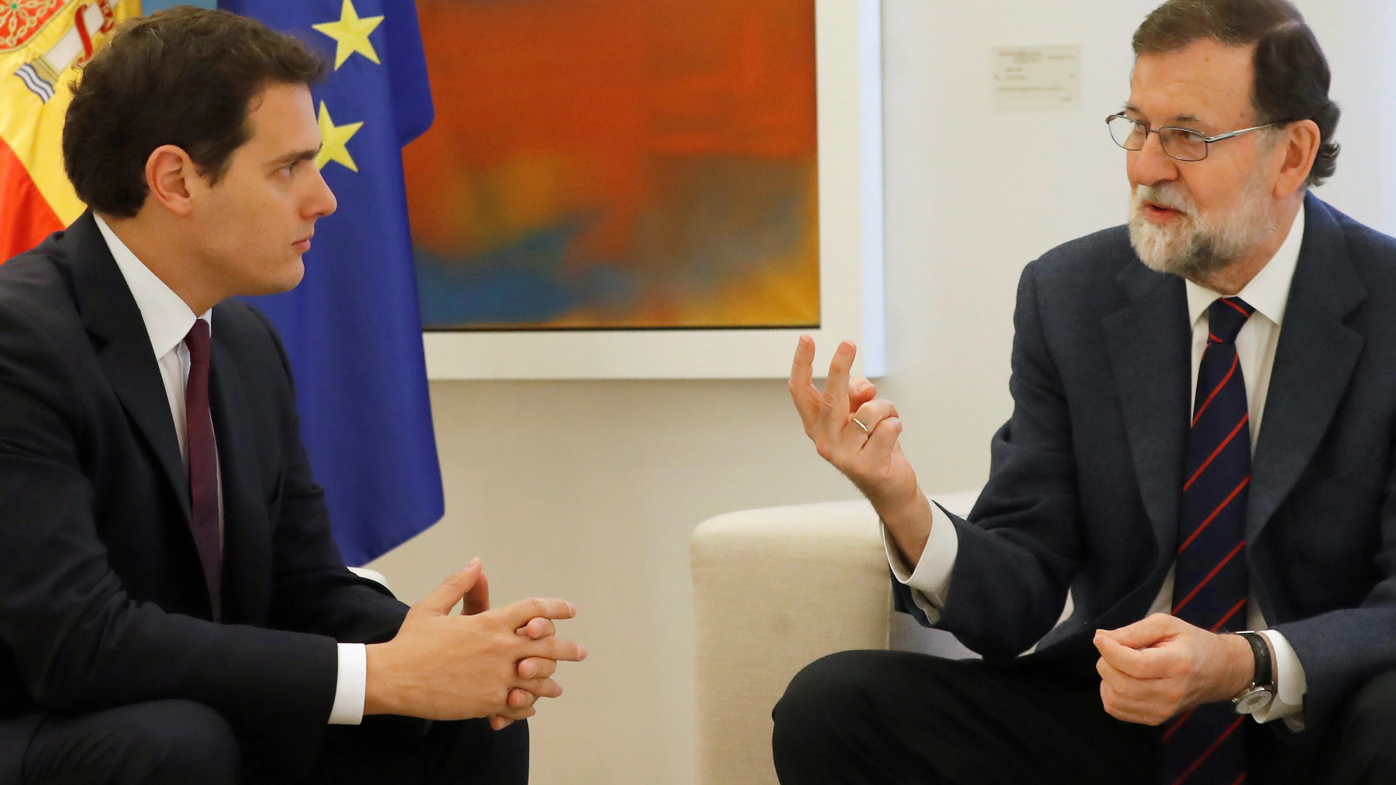 Mariano Rajoy y Albert Rivera, durante la reunión