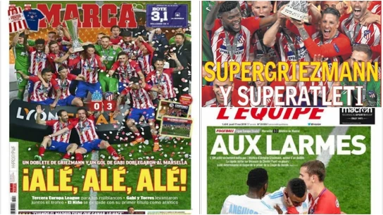 El título de la Europa League copa las portadas de la prensa El título de la Europa League copa las portadas de la prensa
