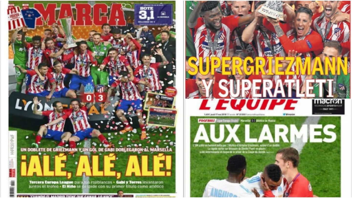 El t&iacute;tulo de la Europa League copa las portadas de la prensa