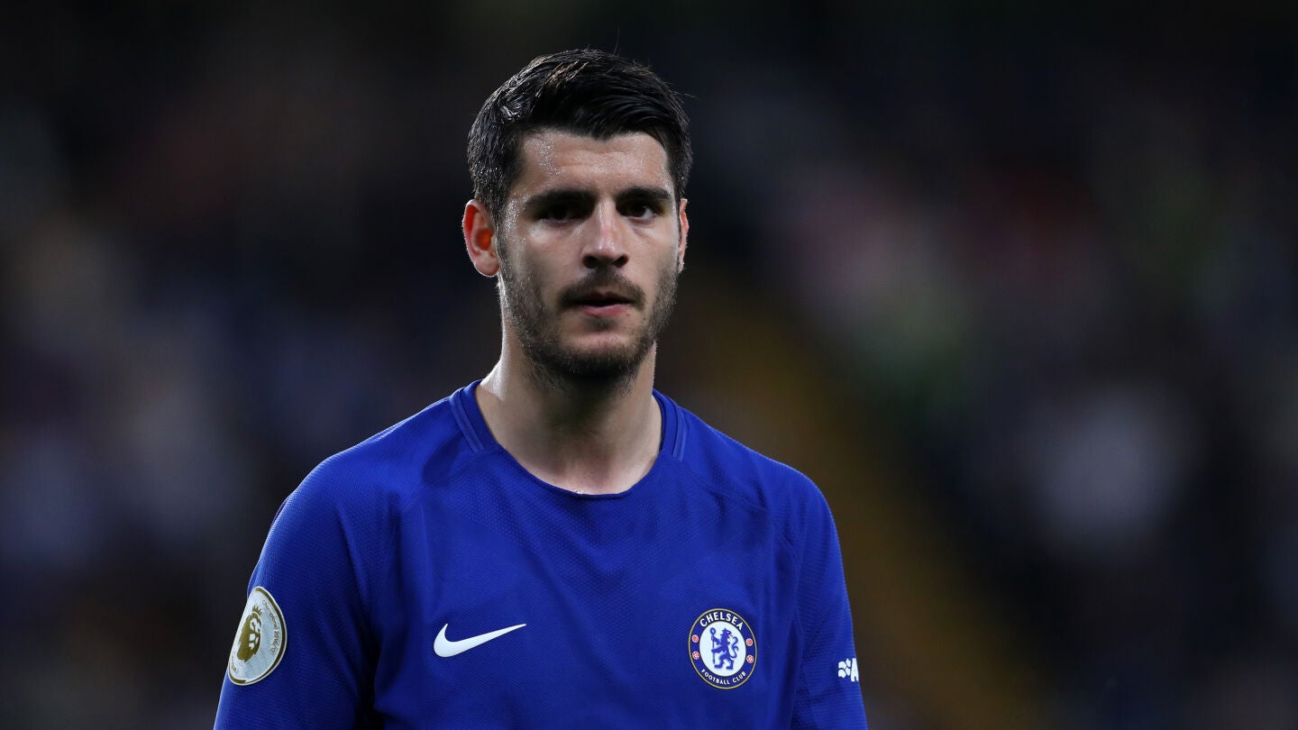 Morata, en un partido con el Chelsea
