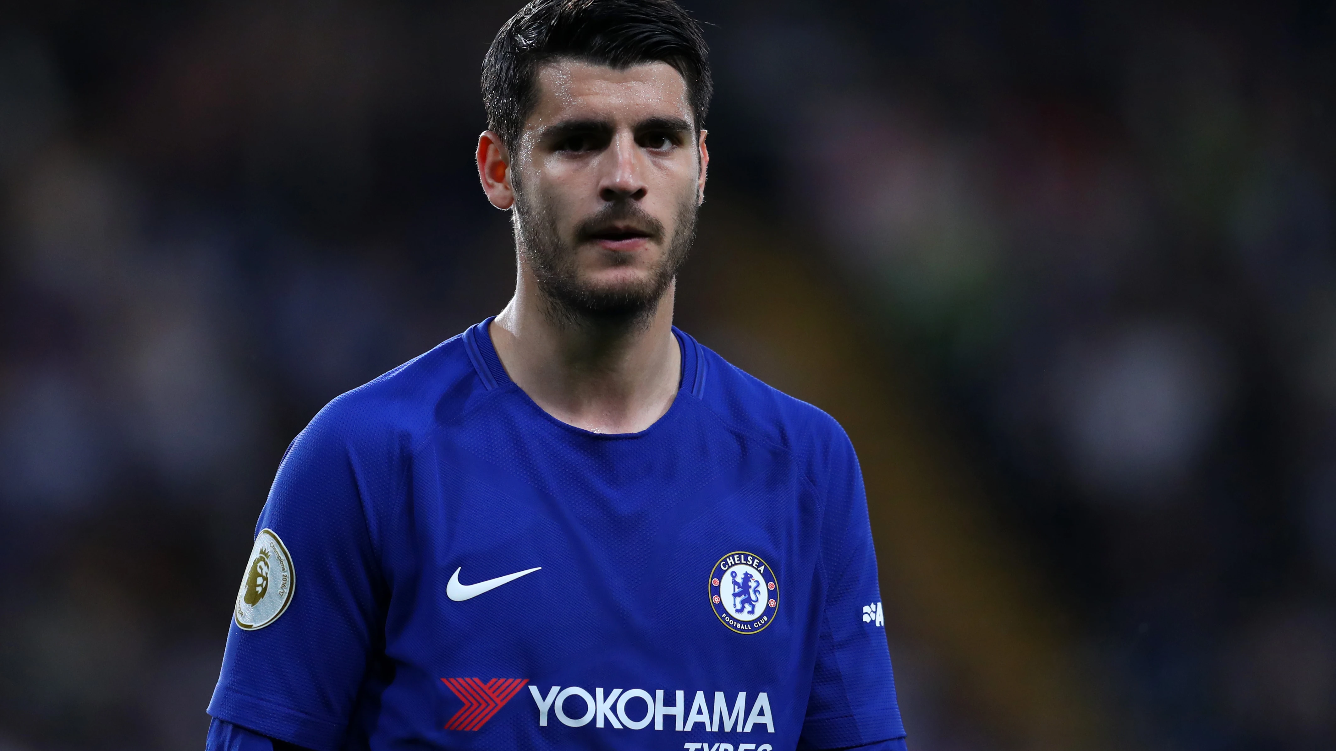 Morata, en un partido con el Chelsea