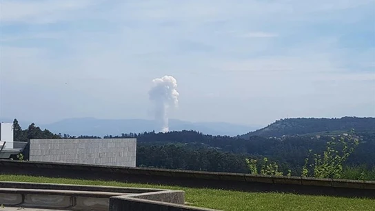 Explosión de un almacén pirotécnico en Tui Explosión de un almacén pirotécnico en Tui