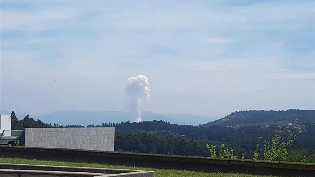 Explosión de un almacén pirotécnico en Tui Explosión de un almacén pirotécnico en Tui