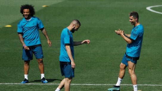 Karim Benzema, en Valdebebas