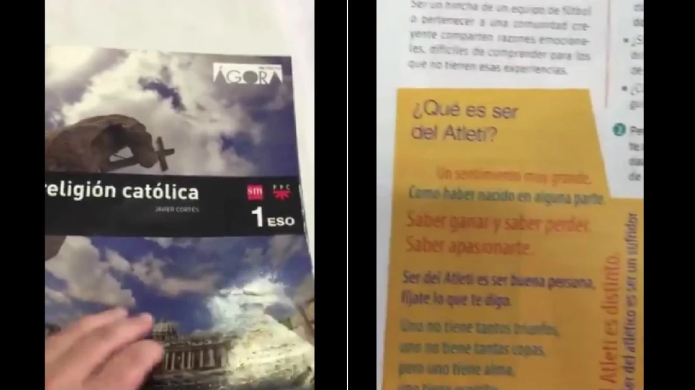 El sentimiento del Atlético, en un libro de religión El sentimiento del Atlético, en un libro de religión