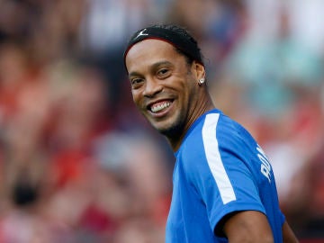 Ronaldinho, en un partido amistoso Ronaldinho, en un partido amistoso