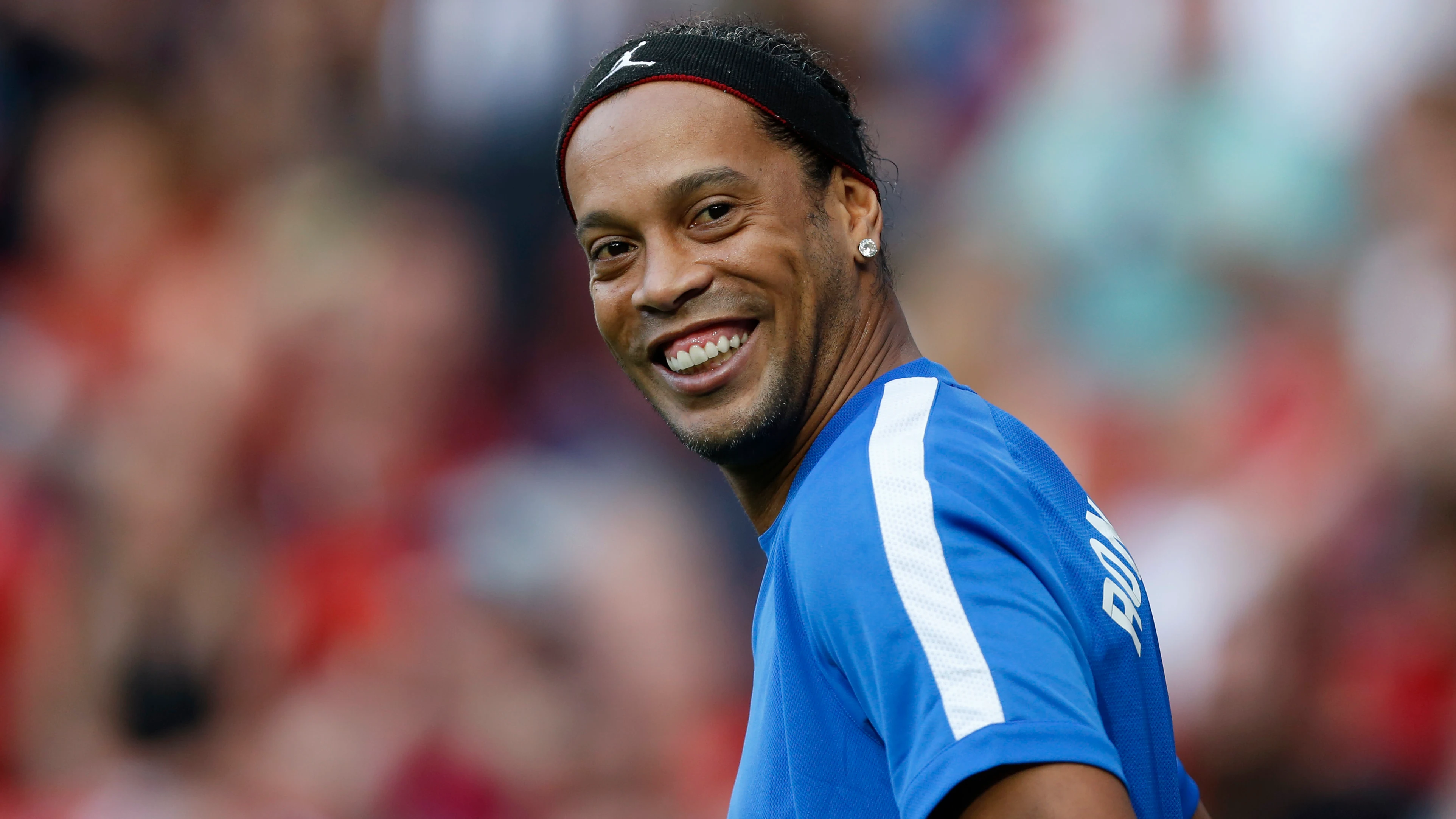 Ronaldinho, en un partido amistoso