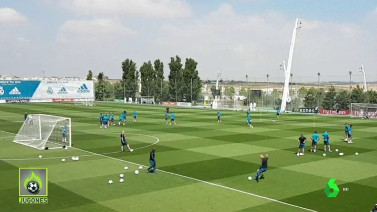 Conexi&oacute;n Modric-Zidane en Valdebebas: golazo de volea del croata... &iexcl;a centro del t&eacute;cnico franc&eacute;s!