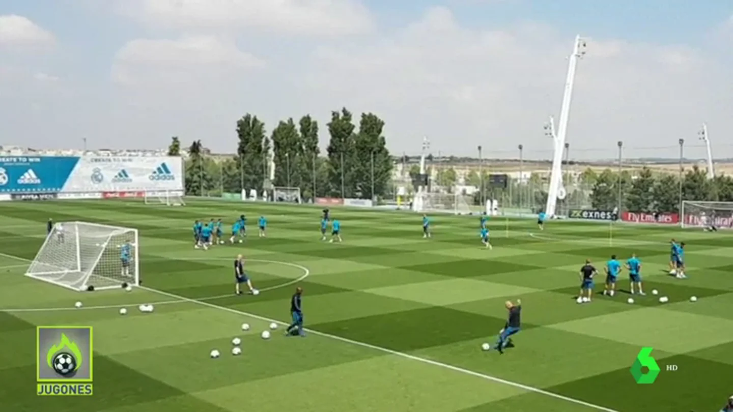 Conexión Modric-Zidane en Valdebebas: golazo de volea del croata... ¡a centro del técnico francés! Conexión Modric-Zidane en Valdebebas: golazo de volea del croata... ¡a centro del técnico francés!