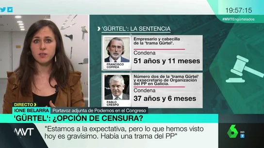 Ione Belarra, en MVT Ione Belarra, en MVT