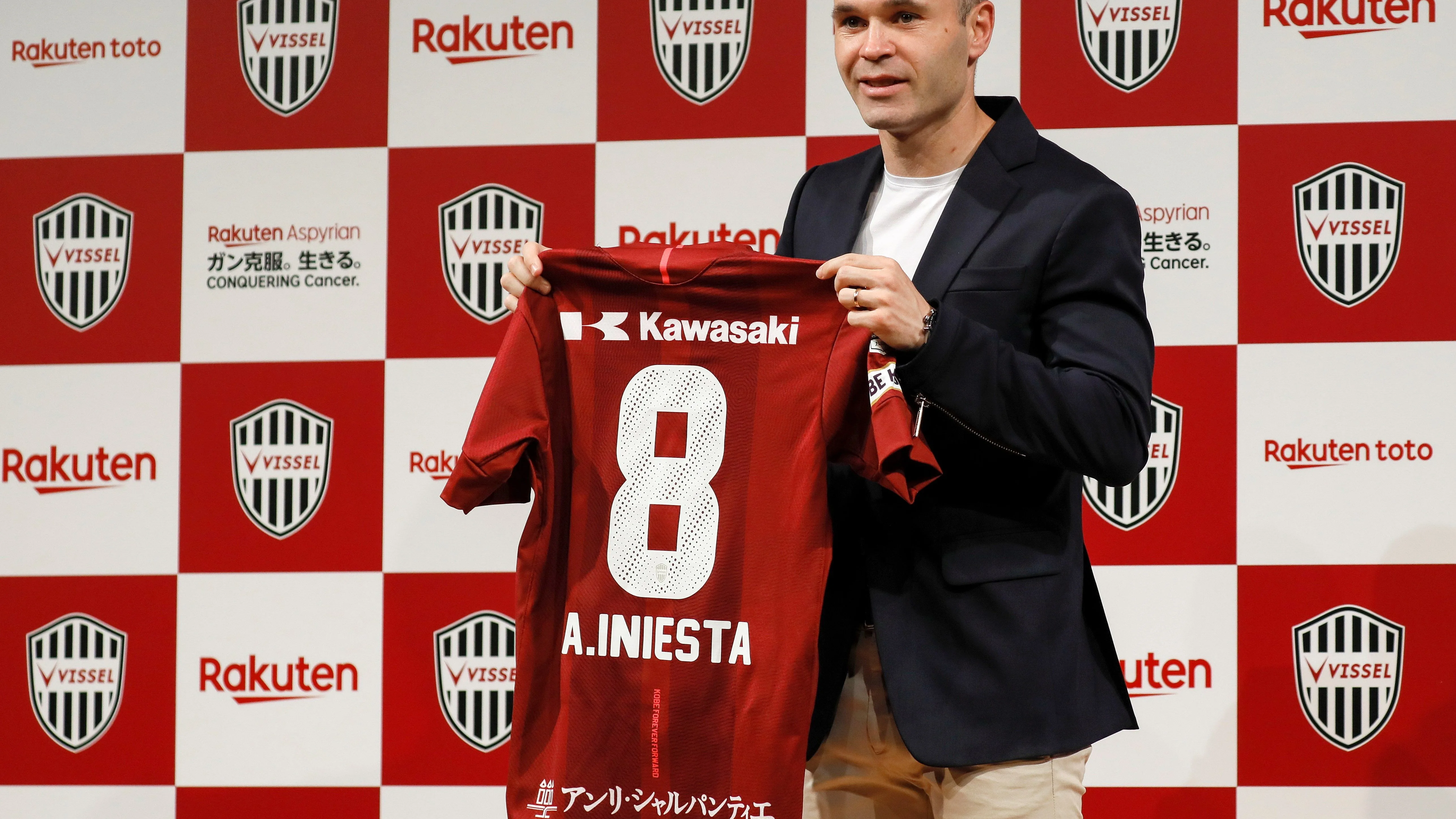 Andrés Iniesta, en su presentación con el Vissel Kobe