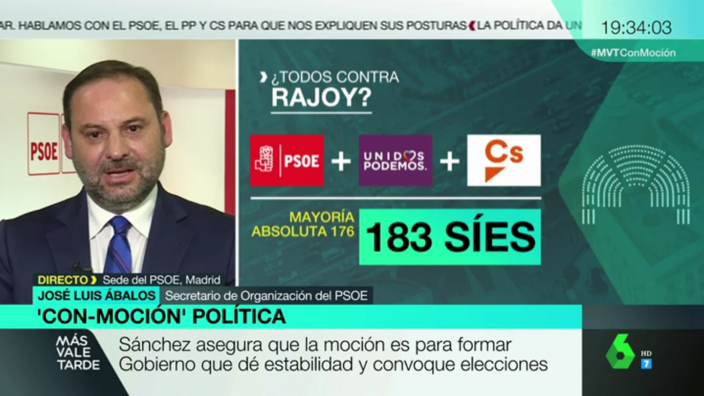 José Luis Ábalos, en Más Vale Tarde José Luis Ábalos, en Más Vale Tarde