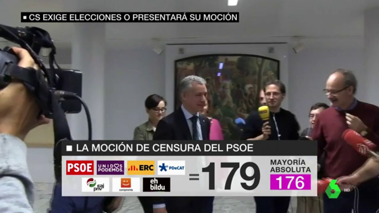El PNV, la llave para que las cuentas de Pedro S&aacute;nchez salgan y prospere la moci&oacute;n de censura a Mariano Rajoy