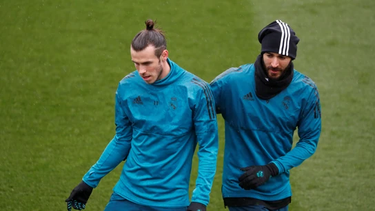 Bale y Benzema entrenan en Valdebebas Bale y Benzema entrenan en Valdebebas