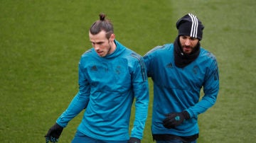 Bale y Benzema entrenan en Valdebebas