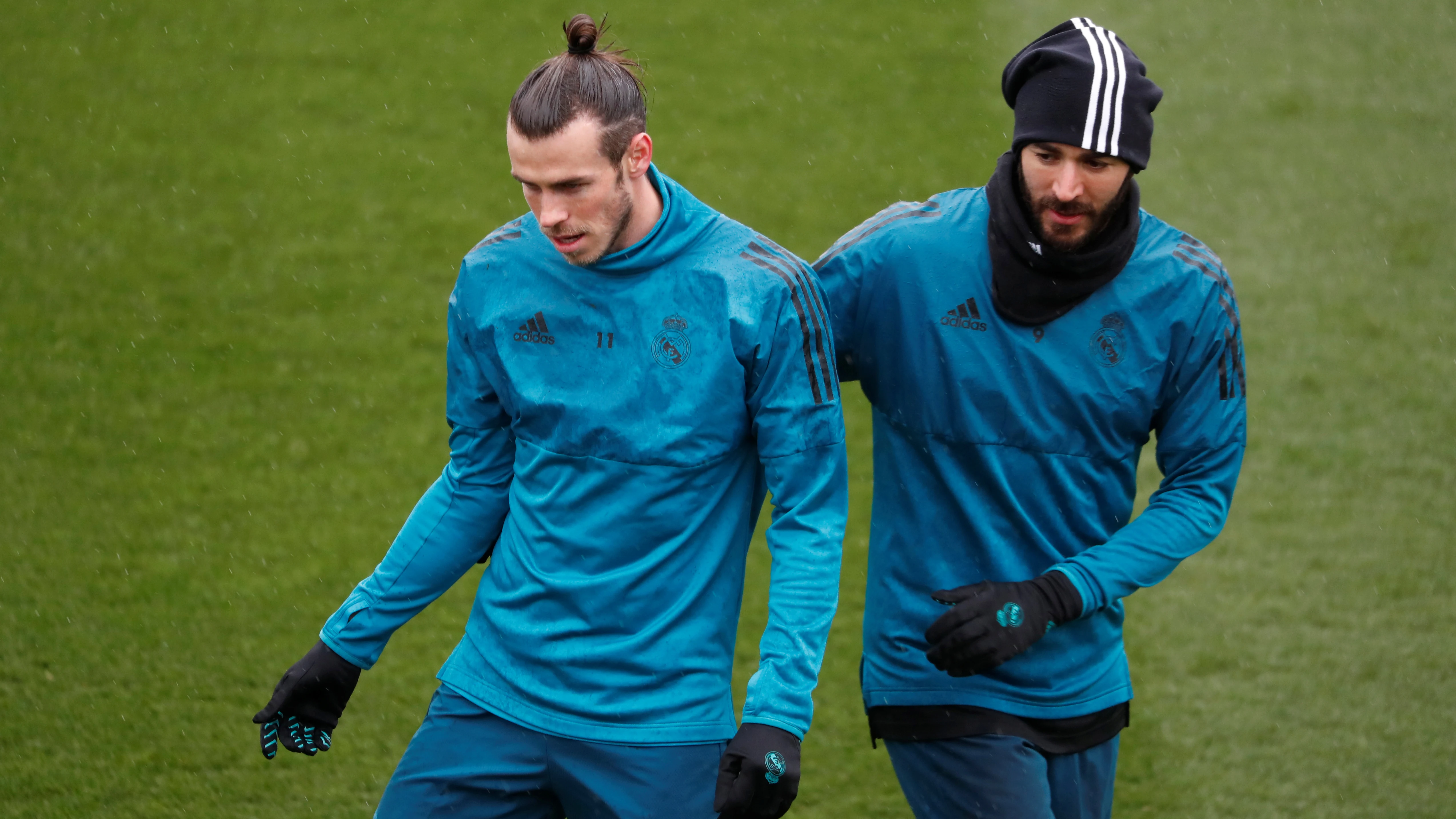 Bale y Benzema entrenan en Valdebebas