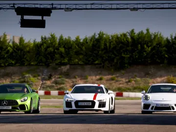 Mercedes Amg GT-R, Audi R8 RWS y Porsche 911 GT3 Mercedes Amg GT-R, Audi R8 RWS y Porsche 911 GT3