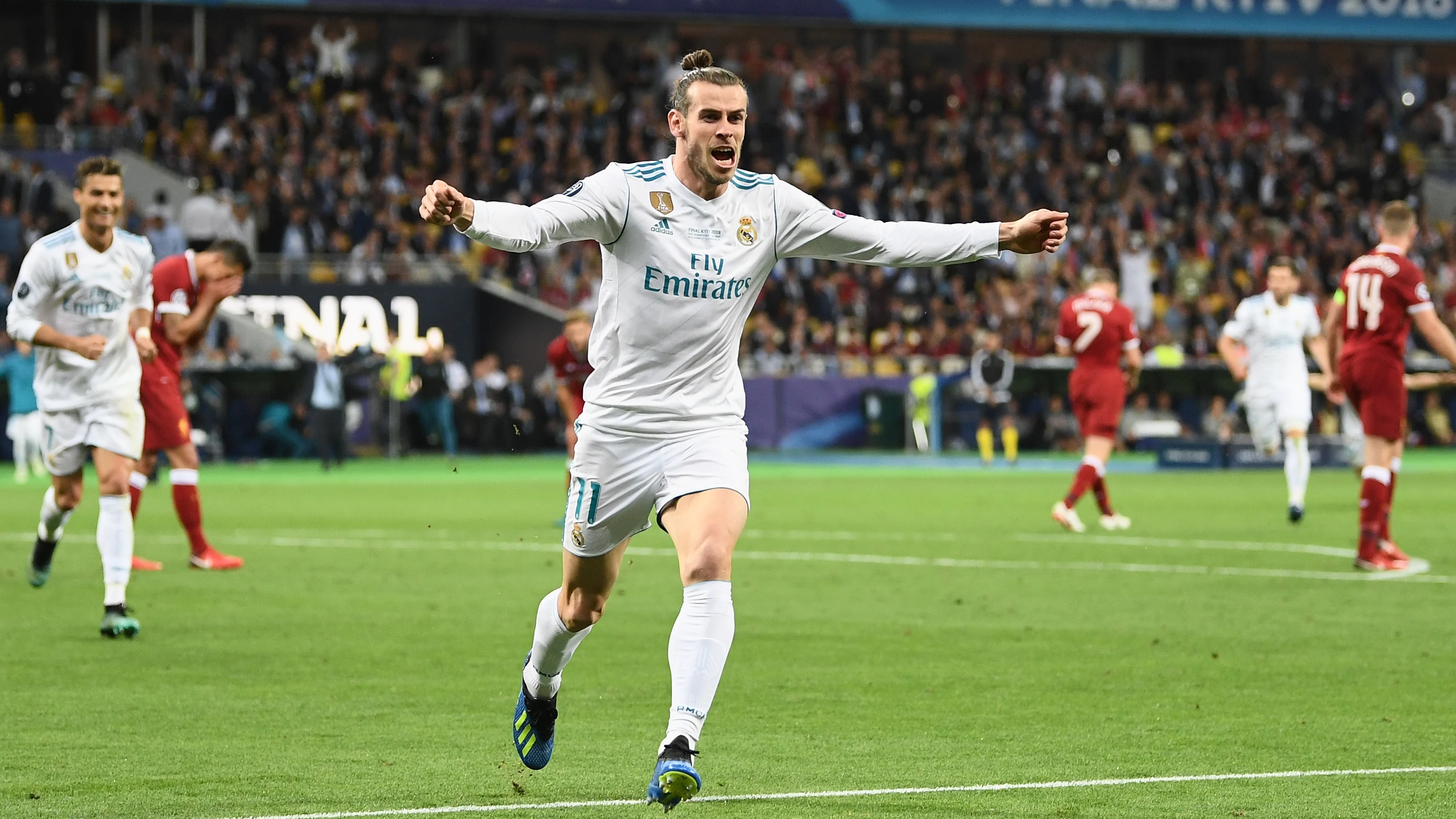 Gareth Bale celebra su segundo gol