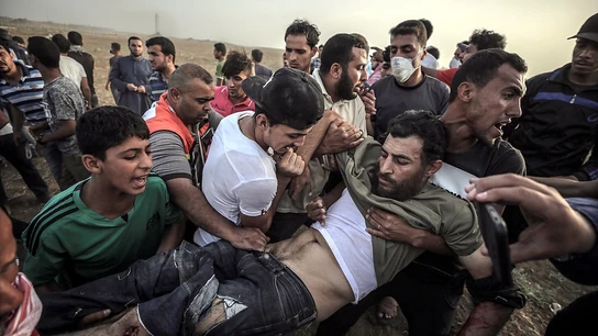 Heridos 86 palestinos en una nueva jornada de protestas en la franja de Gaza Heridos 86 palestinos en una nueva jornada de protestas en la franja de Gaza