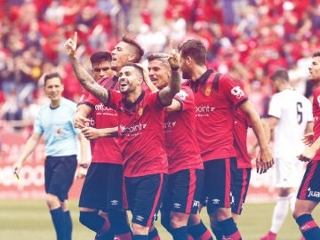 El Mallorca celebra un gol El Mallorca celebra un gol