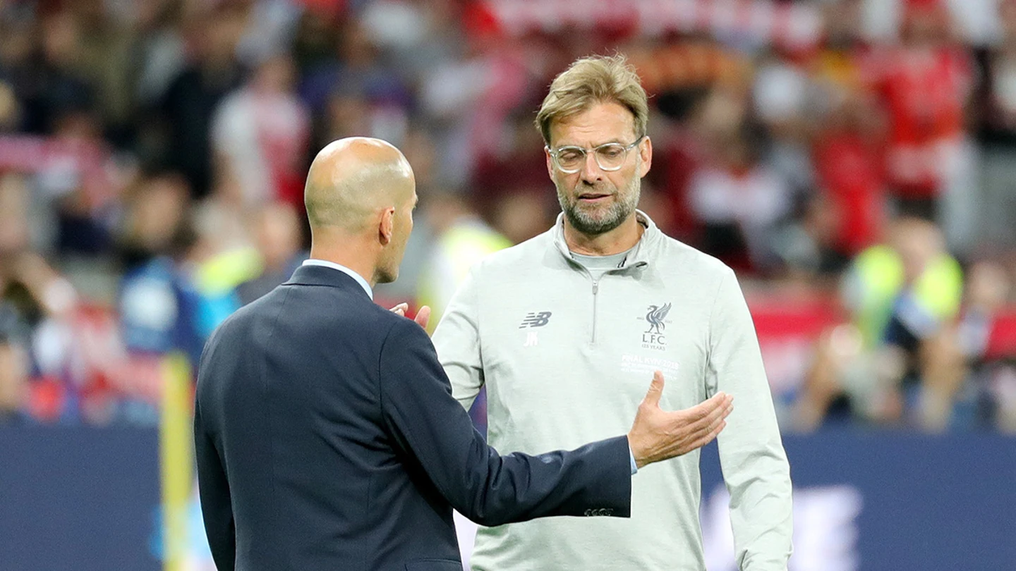 Zinedine Zidane y Jürgen Klopp Zinedine Zidane y Jürgen Klopp