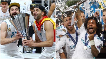 El Real Madrid, campeón de Europa en baloncesto y fútbol