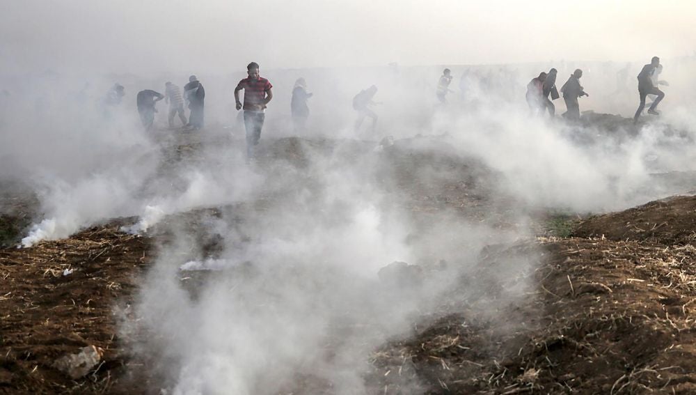 Gas lanzado por el ejército israelí en la Franja de Gaza