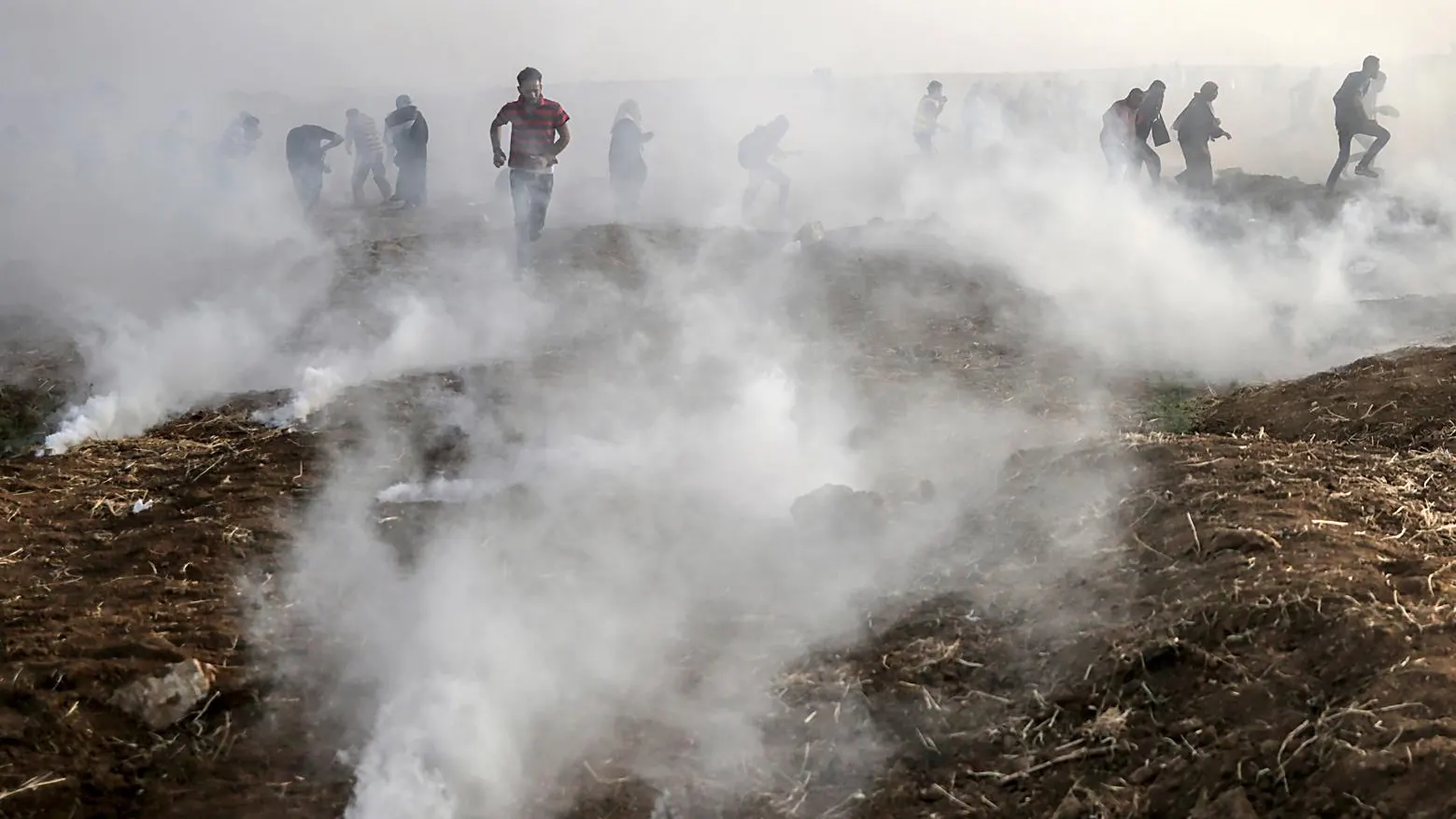 Gas lanzado por el ejército israelí en la Franja de Gaza