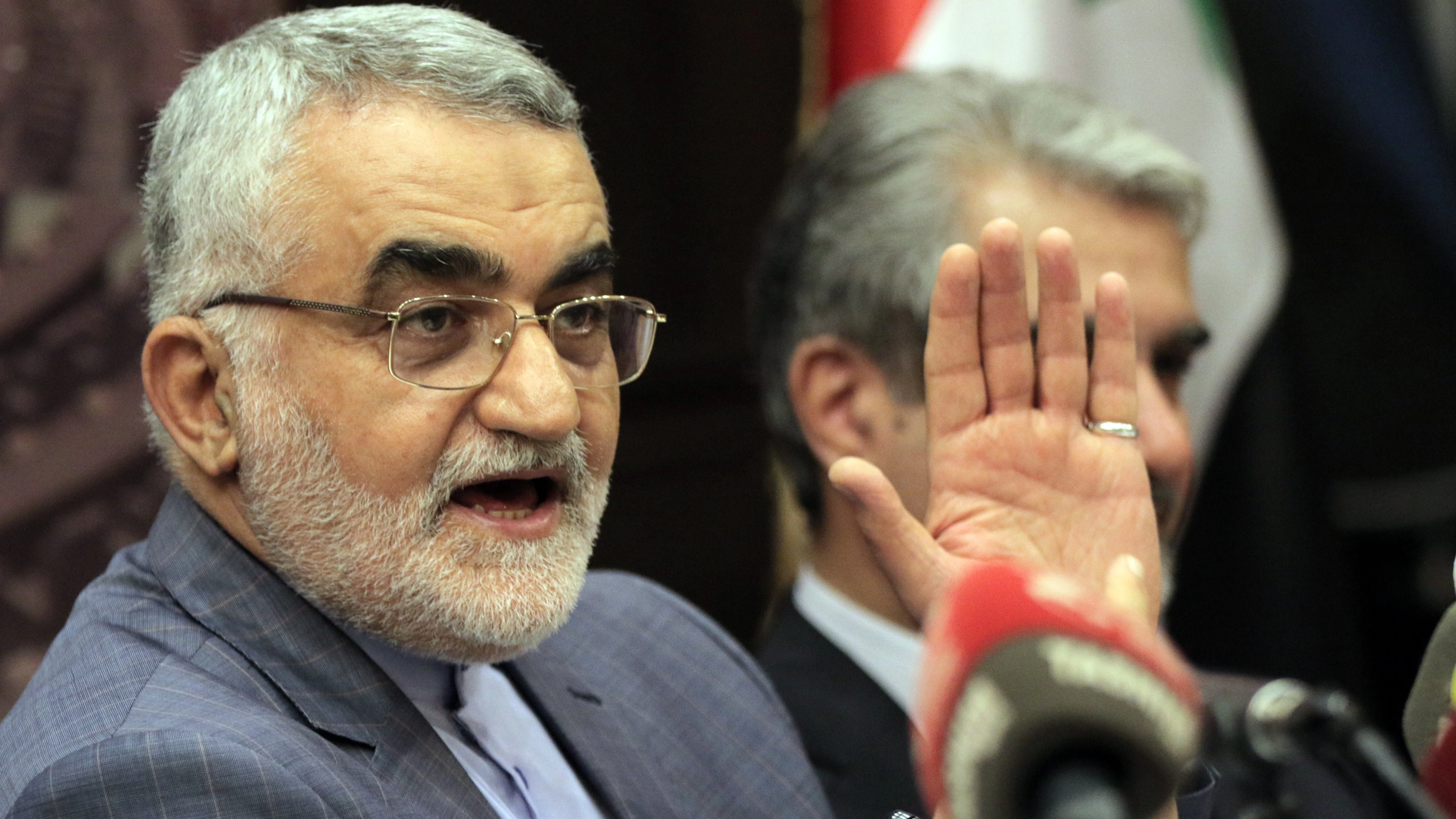 El presidente de la Comisión de Seguridad Nacional y Política Exterior del Parlamento iraní, Alaeddin Boroujerdi 