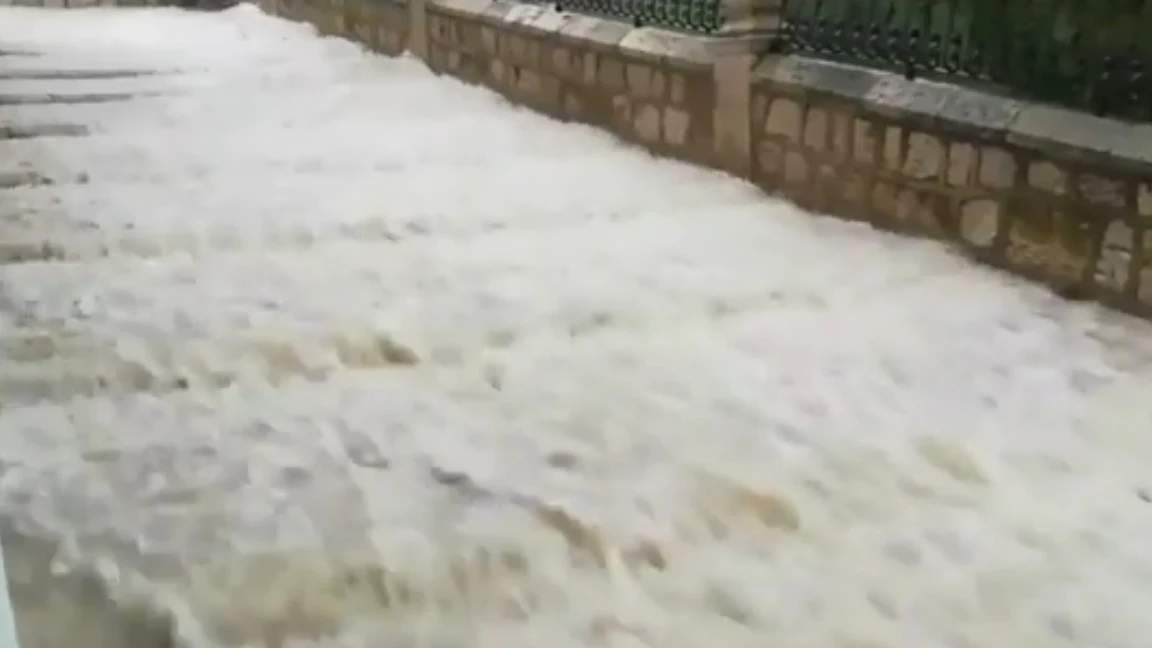 Inundación provocada por las fuertes tormentas