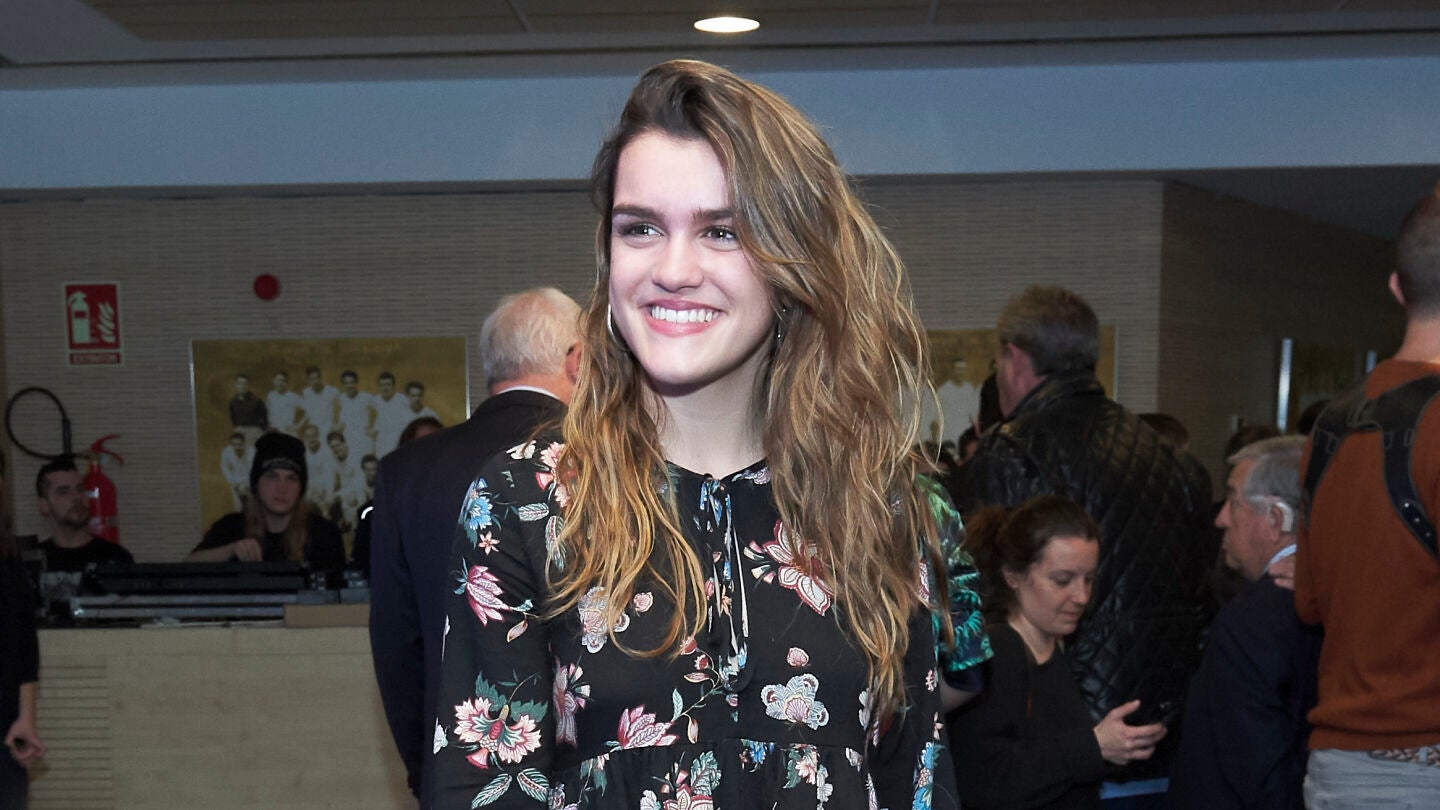 Amaia en la presentaci&oacute;n del concierto 'OT Bernab&eacute;u'